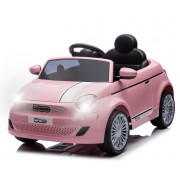 Akumuliatorinis automobilis vaikams Fiat 500e (Pink)